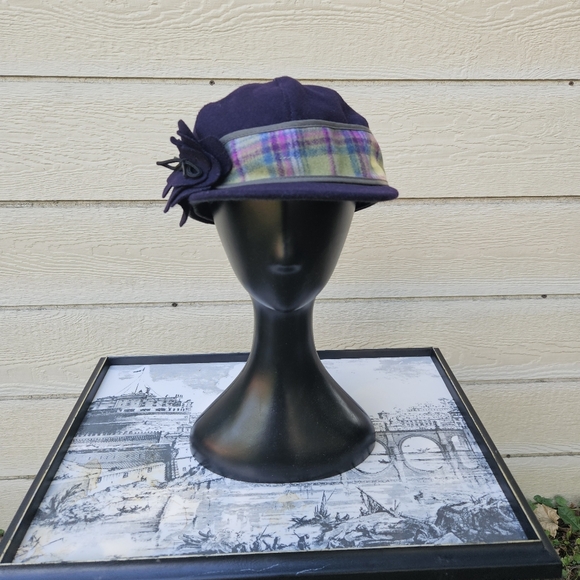 NWT Stormy Kromer the Petal Pusher Hat Eggplant/Aurora size 7 1/4 - Picture 2 of 15